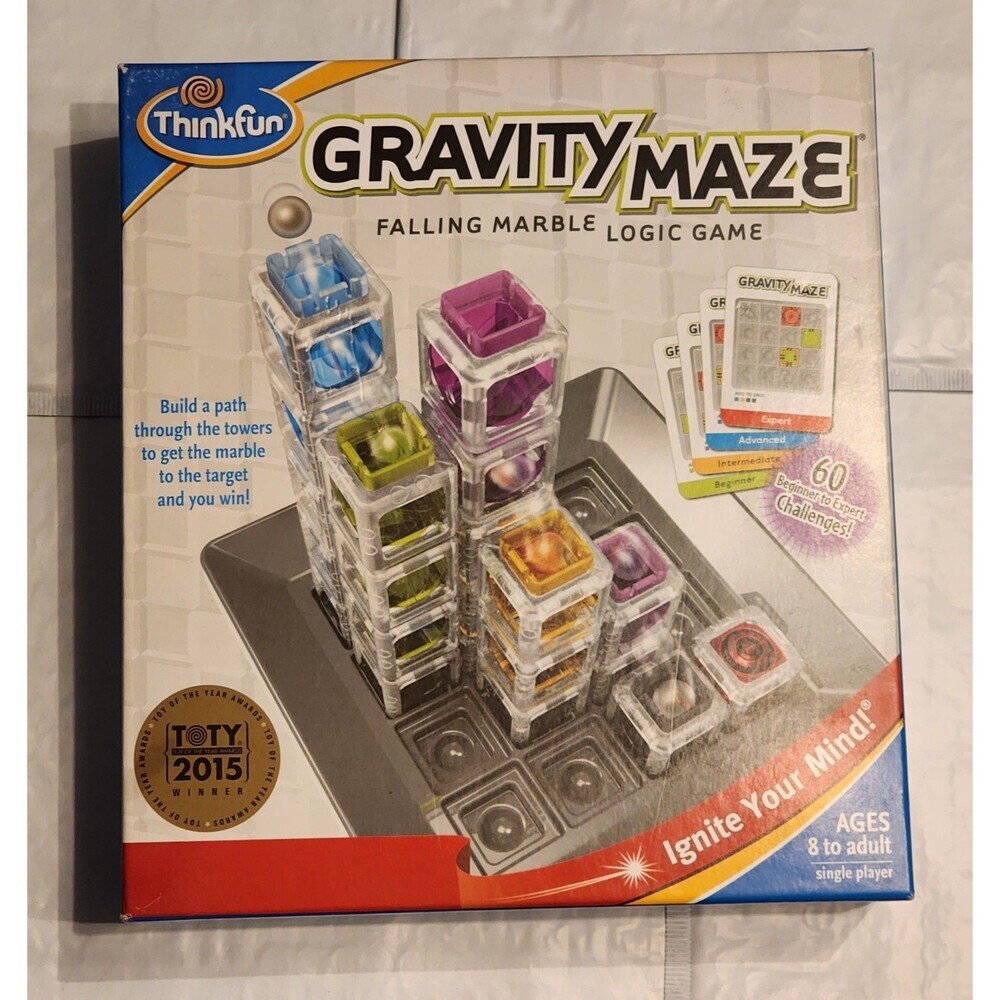 ThinkFun Gravity Maze Marble Run Brain Game STEM Toy Boys Girls New Open Box